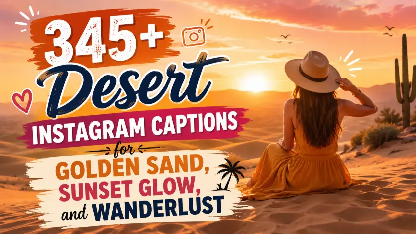 Desert instagram captions with caption generator