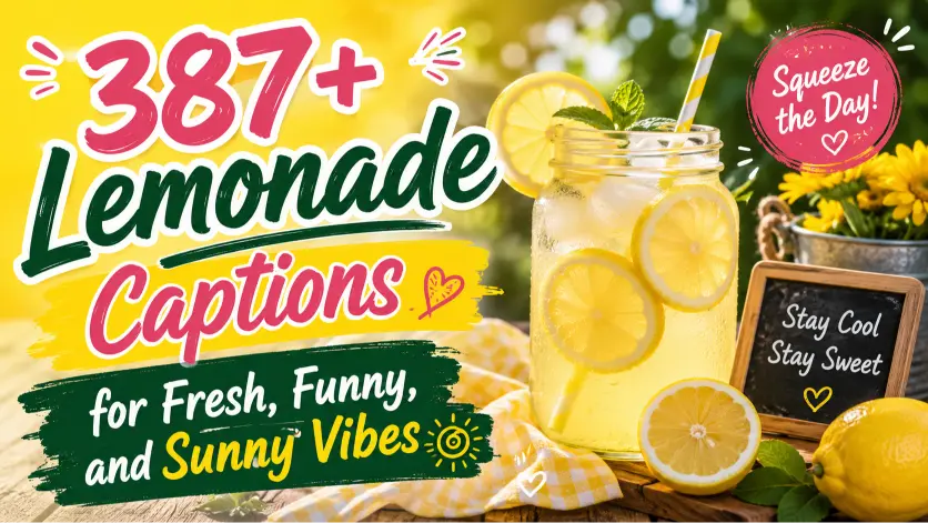 Lemonade captions with caption generator