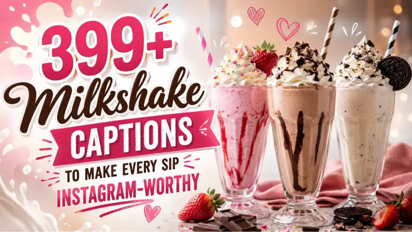 Milkshake captions with caption generator