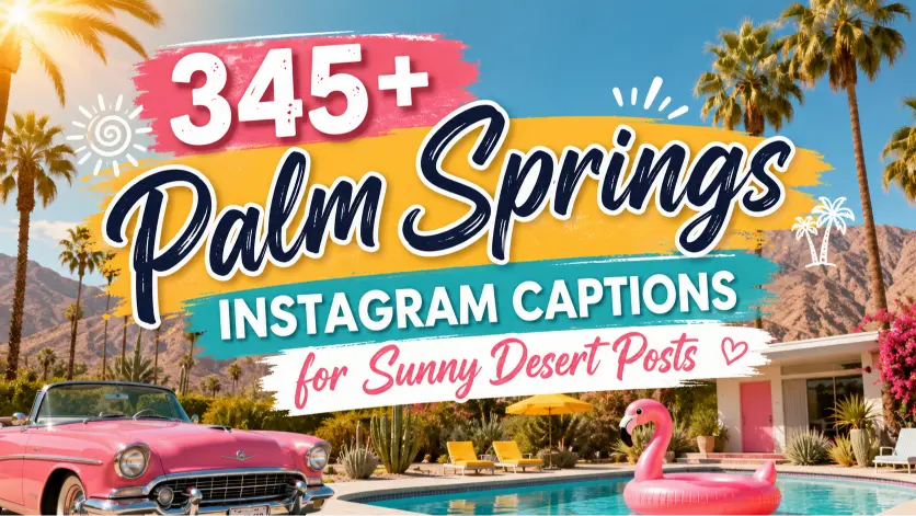 Palm spring instagram captions with spring generator