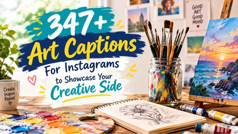 Art captions with caption generator