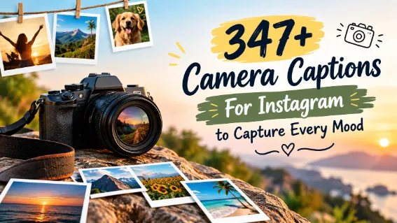 Camera captions with caption generator