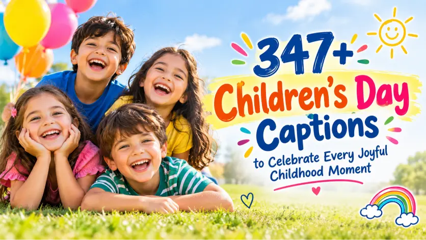 Children's Day captions with caption generator