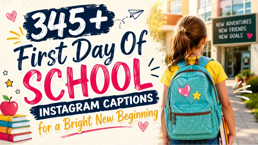 First Day of school captions with caption generator