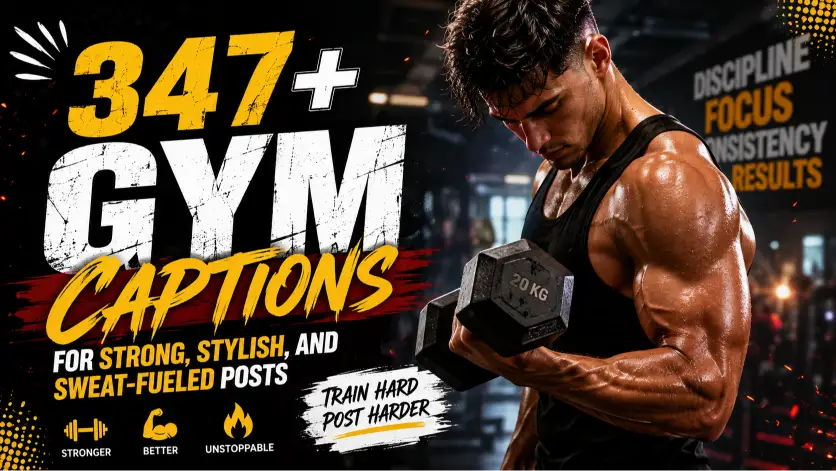 Gym captions with caption generator