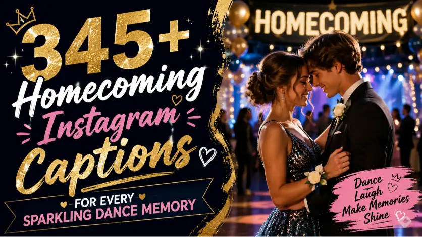 Homecoming captions with caption generator