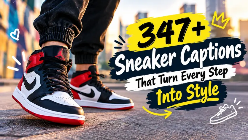 Sneaker captions with caption generator