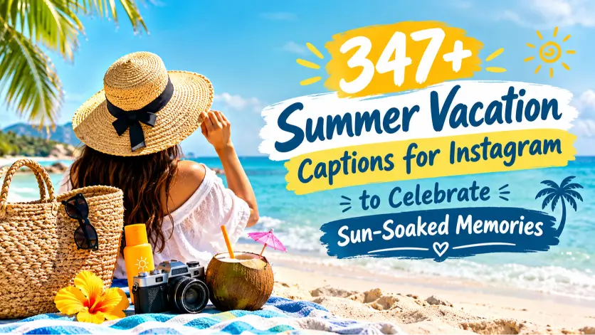 Summer vacation captions with ai generator