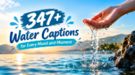 Water captions with Ai generator